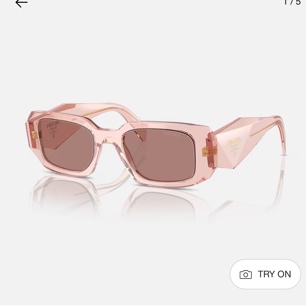 Prada Blush Pink Geometric Sunglasses